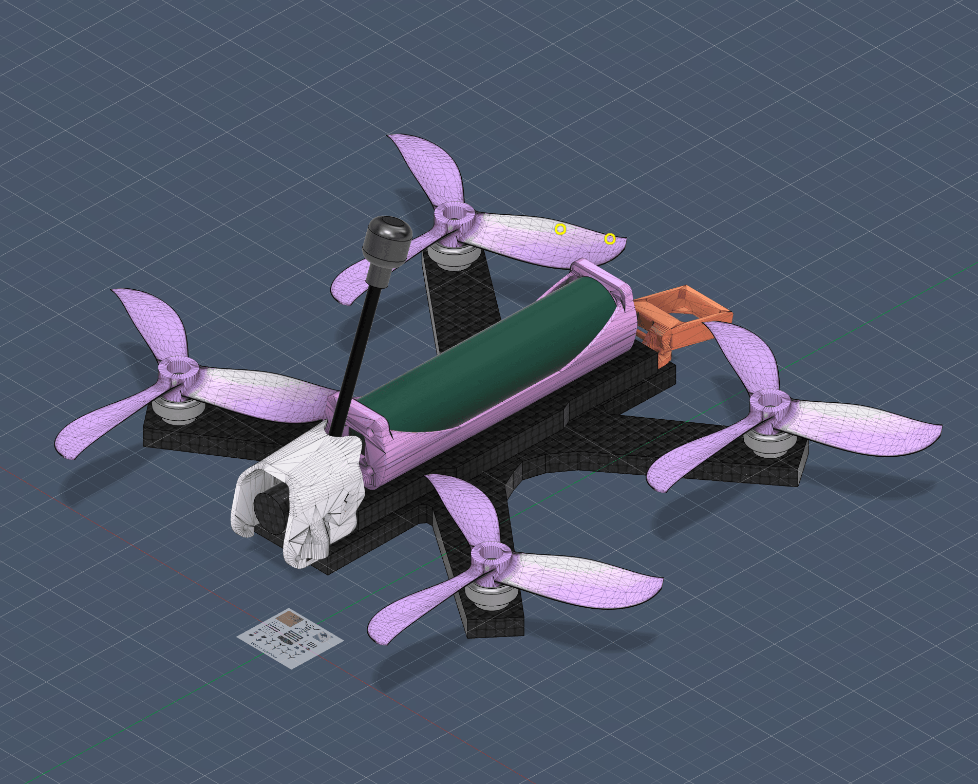 LionBee Drone designed for simulation on Gazebo